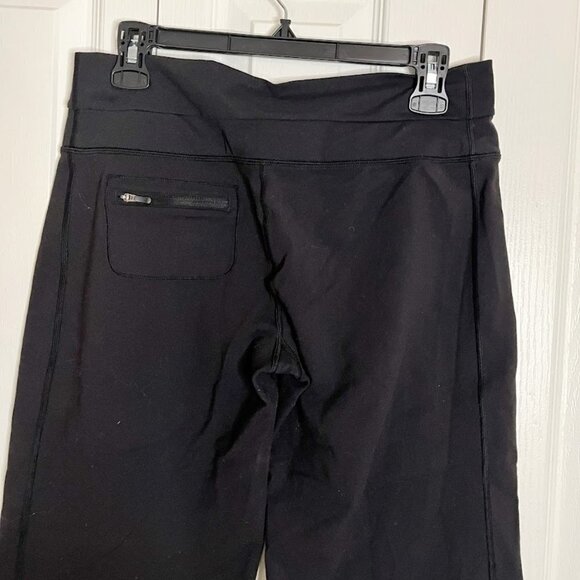 Lululemon Y2K Black Wide Leg Criss Cross Yoga Stretch Crop Capri Workout Pants - Picture 7 of 9